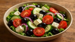 Receita de salada Mediterranea Queijo Feta Azeite Oliva