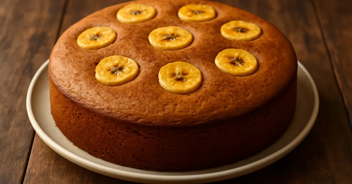bolo de banana fit com canela e aveia é preparado com ingredientes simples e naturais.