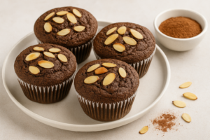 Muffins Proteicos Low Carb com Cacau e Amêndoas